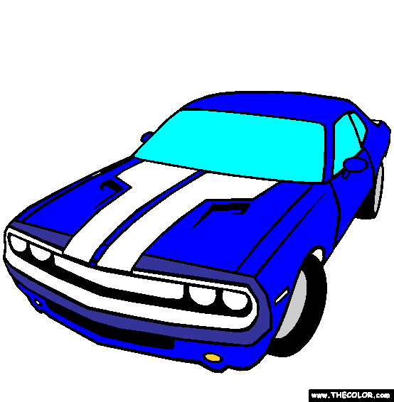 Dodge Challenger Coloring Page