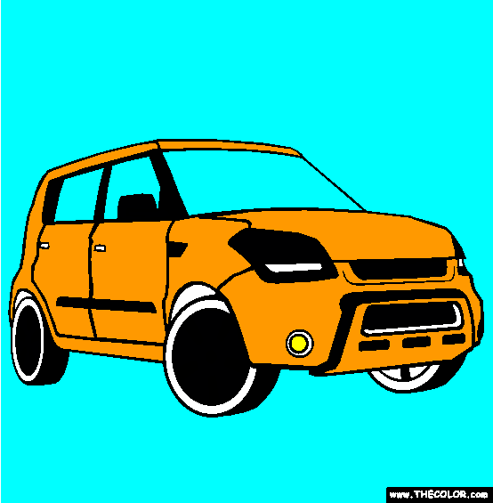 Kia Soul Coloring Page