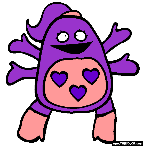 Gretchen the Monster Online Coloring Page