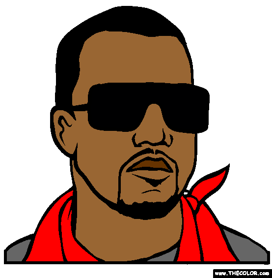 Kanye Omari West Online Coloring Page