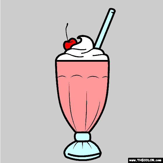 Milkshake Coloring Page