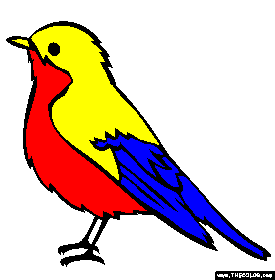 Pied Flycatcher Coloring Page