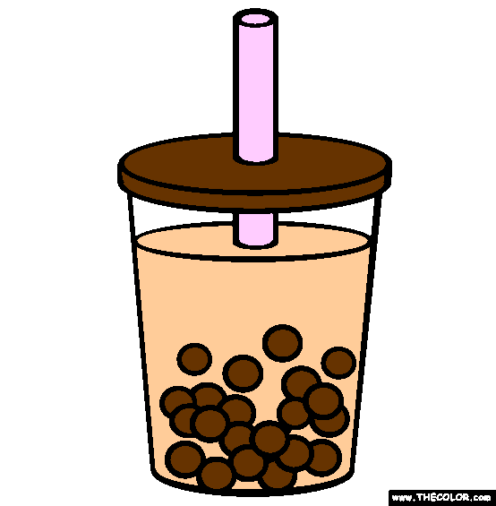 Bubble Tea Coloring Page