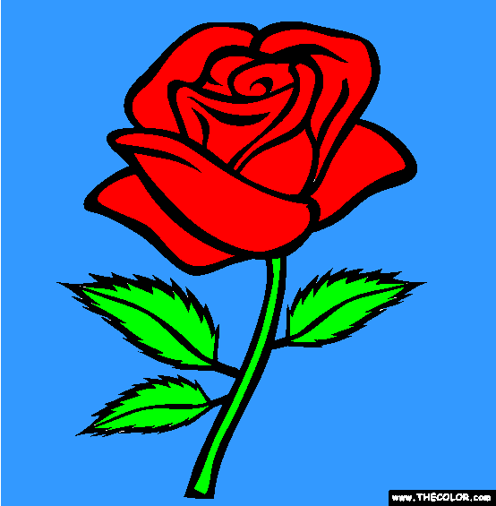 Rose Coloring Page