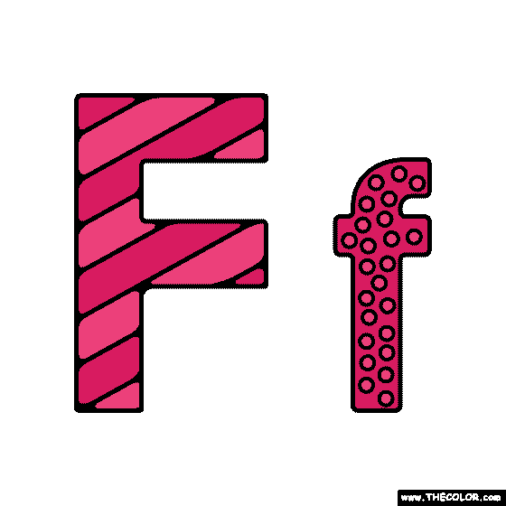 Letter F Coloring Page