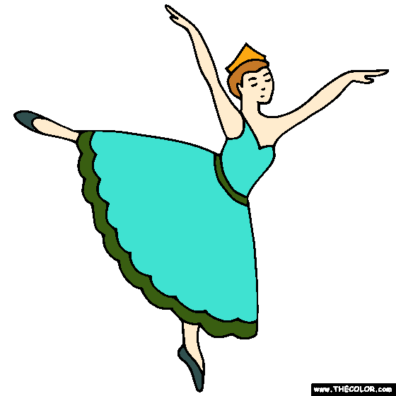 Ballet En Pointe Coloring Page