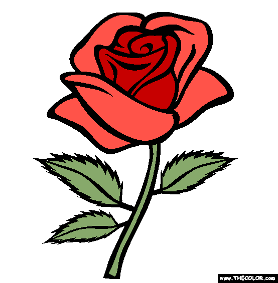 Rose Coloring Page