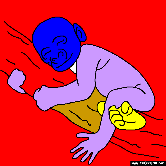 Baby Gorilla Coloring Page