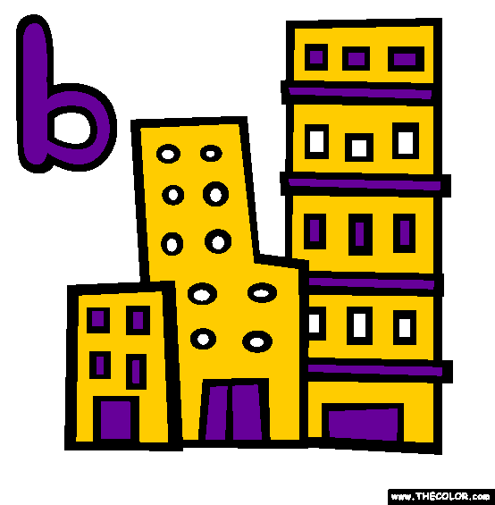 The Letter B Online Alphabet Coloring Page