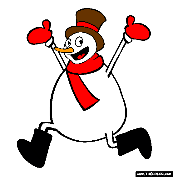 Frosty the Snowman Christmas Coloring Page