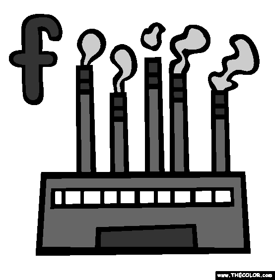 The Letter F Online Alphabet Coloring Page