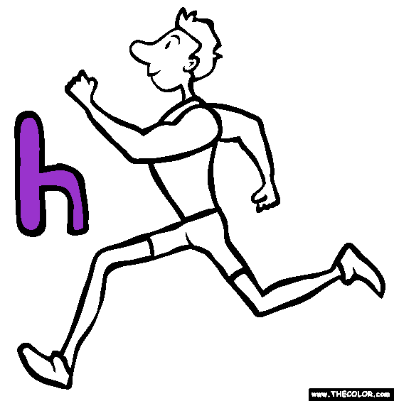 The Letter H Online Alphabet Coloring Page