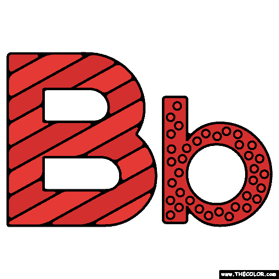 Letter B Coloring Page