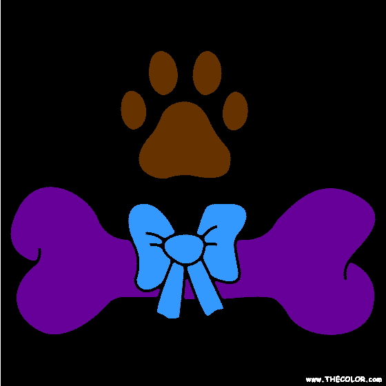 Dog Bone Coloring Page