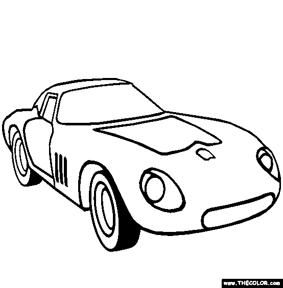 1963 Ferrari 250 GTO Coloring Page