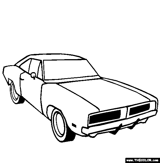 1969 Dodge Challenger Coloring Page