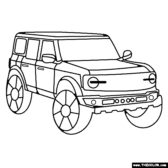 2021 Ford Bronco Coloring Page
