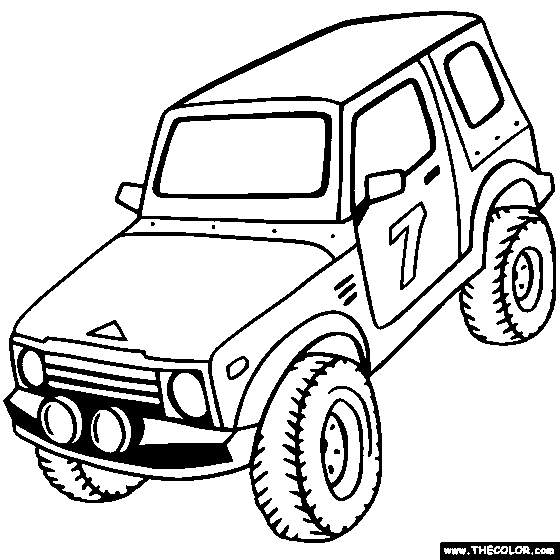 4x4 truck online coloring page