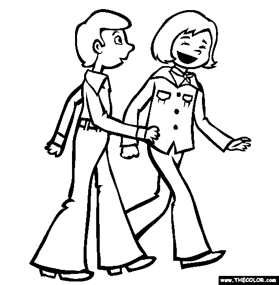 70s Fashion Coloring Page