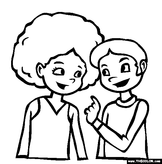 70s Hairstyles Coloring Page