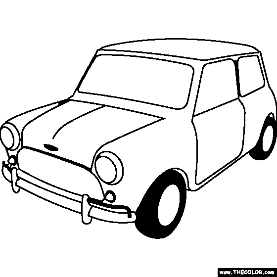 1963 Austin Mini Cooper S Coloring Page
