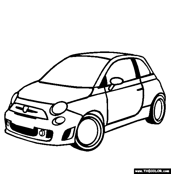 Fiat Abarth 500C Coloring Page