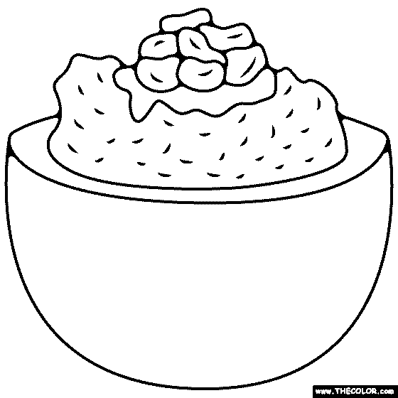 Acai Bowl Coloring Page