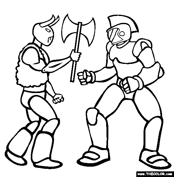 Action Figures Coloring Page