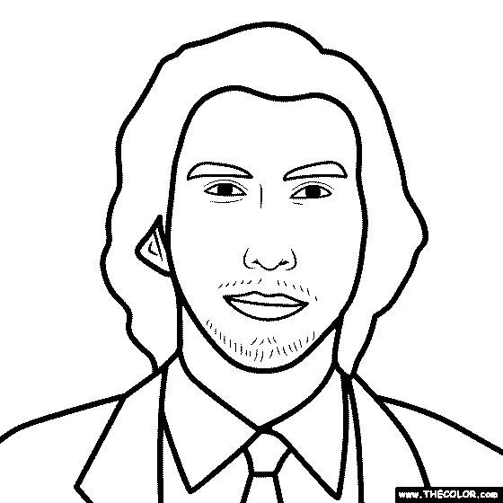 Adam Driver Coloring Page