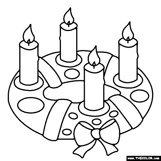 Coloring Pages Advent Wreath