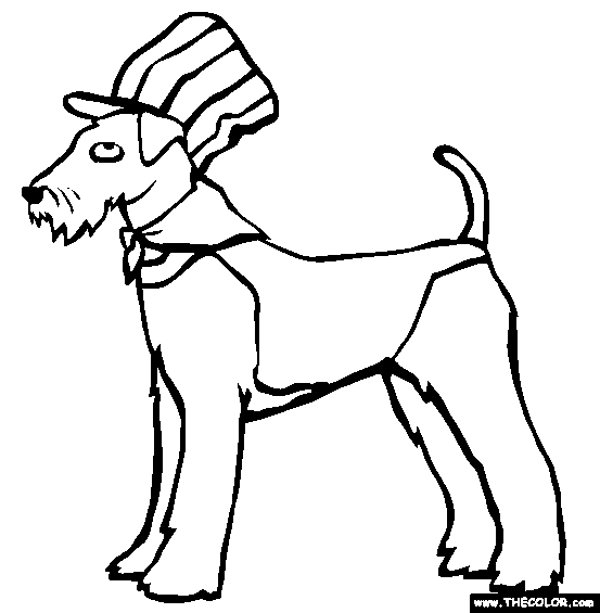 Airedale Terrier dog Coloring Page