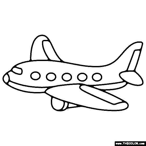 Airplane Coloring Page