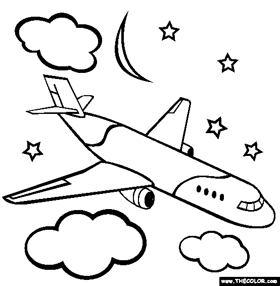 Airplane Coloring Page