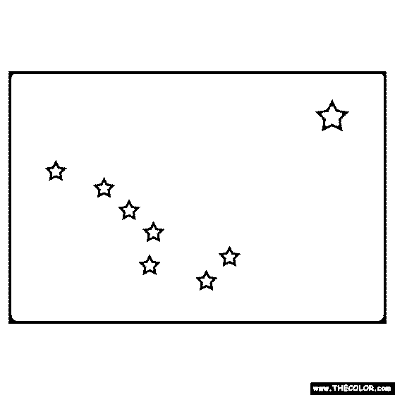 Alaska State Flag Coloring Page