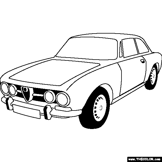 Alfa-Romeo 1750 GTV Coloring Page