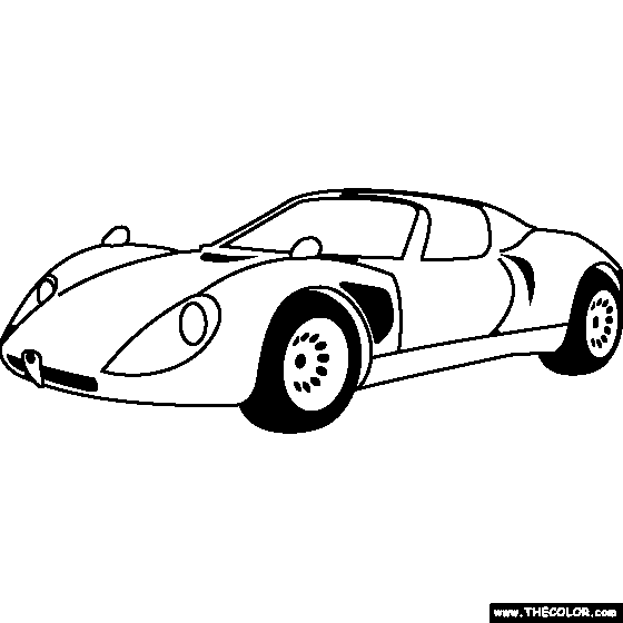 Alfa Romeo 33 Stradale 1968 Coloring Page