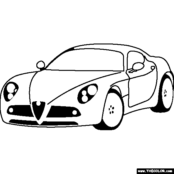 Alfa Romeo 8C Competizione 2007 Coloring Page