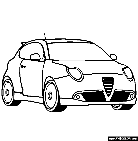Alfa Romeo Mito Coloring Page