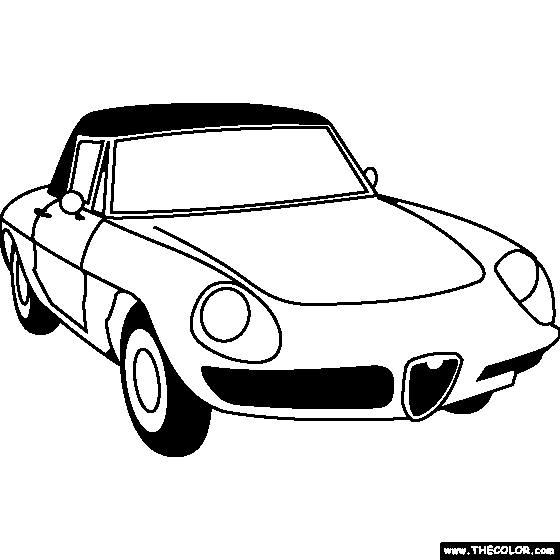 1966 Alfa Romeo Spider  Coloring Page