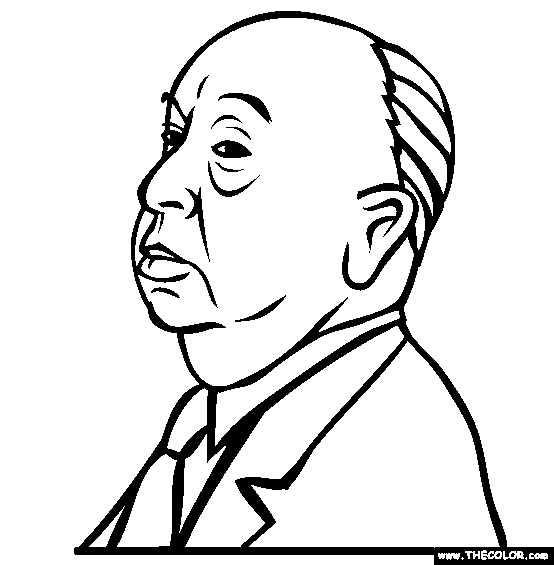 Alfred Hitchcock Coloring Page