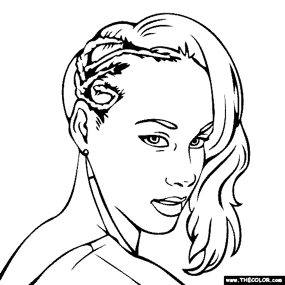 Alicia Keys Coloring Page