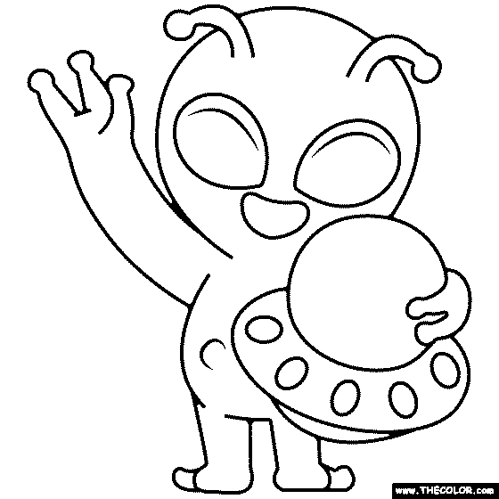 Alien Coloring Page