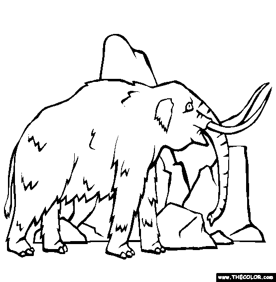 American Mastodon Coloring Page