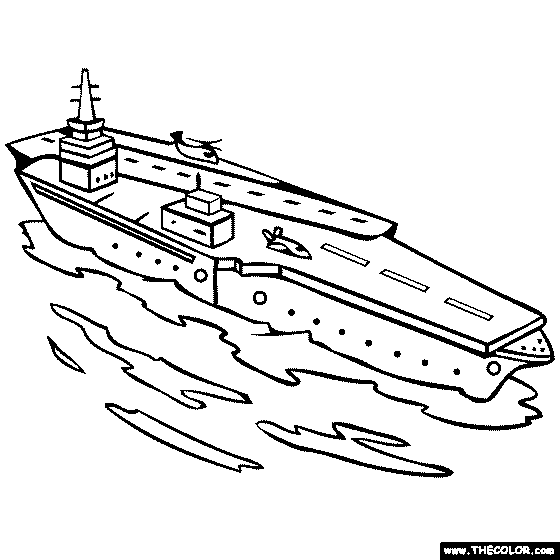 Amphibious Assault Ship Coloring Page