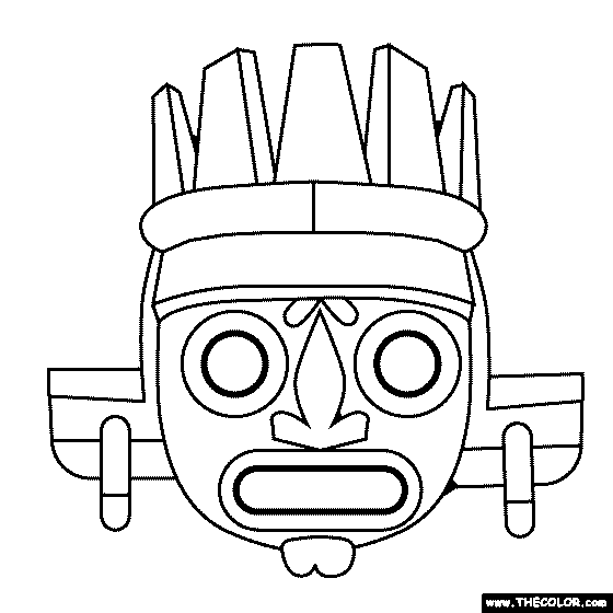 Ancient Artifact Coloring Page