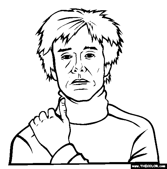 Andy Warhol Coloring Page
