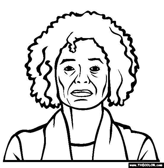 Angela Davis Coloring Page