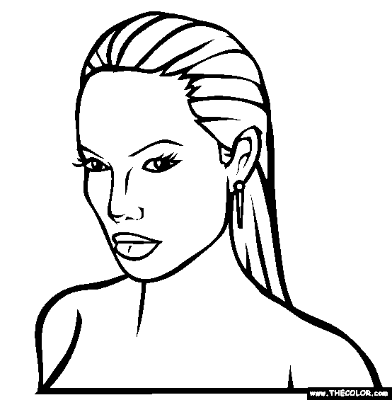 Angelina Jolie Coloring Page