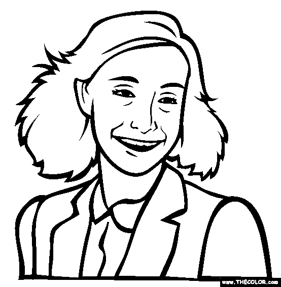 Anne Frank Coloring Page