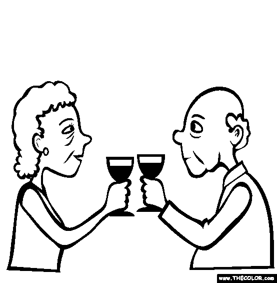 Anniversary Coloring Page